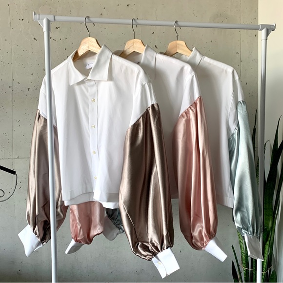 Shirt with balloon sleeves - copper - Picture 6 of 8